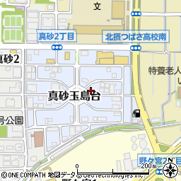 大阪府茨木市真砂玉島台周辺の地図