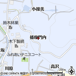 愛知県西尾市西幡豆町播摩門内周辺の地図