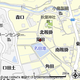 愛知県蒲郡市形原町（荒田）周辺の地図