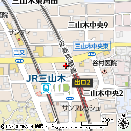 日本経済新聞三山木販売所周辺の地図