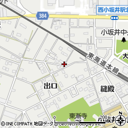 愛知県豊川市伊奈町縫殿周辺の地図
