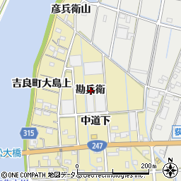 愛知県西尾市吉良町大島勘兵衛周辺の地図