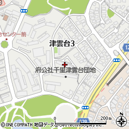 府公社千里津雲台団地Ａ－２４棟周辺の地図