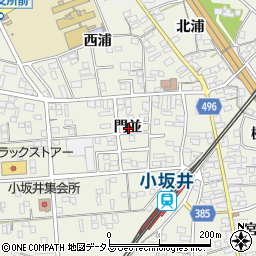 愛知県豊川市小坂井町門並周辺の地図