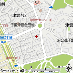 ＵＲ都市機構千里津雲台団地Ｃ－１９棟周辺の地図