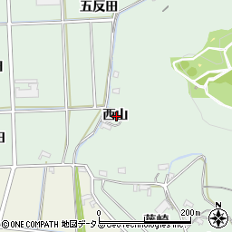 愛知県西尾市吉良町小山田西山周辺の地図