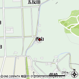 愛知県西尾市吉良町小山田（西山）周辺の地図