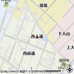 愛知県西尾市一色町酒手島西上通周辺の地図