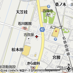 愛知県西尾市吉良町吉田松木田83周辺の地図