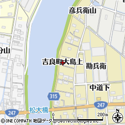愛知県西尾市吉良町大島上周辺の地図