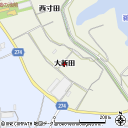 愛知県美浜町（知多郡）上野間（大新田）周辺の地図