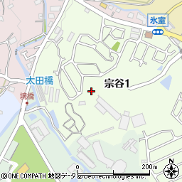 大阪府枚方市宗谷周辺の地図