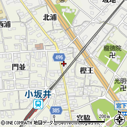 愛知県豊川市小坂井町樫王62周辺の地図