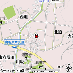 愛知県西尾市鳥羽町林周辺の地図