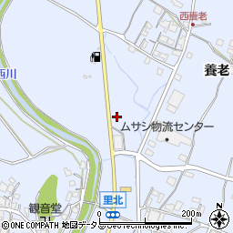 兵庫県加古川市平荘町養老304-1周辺の地図