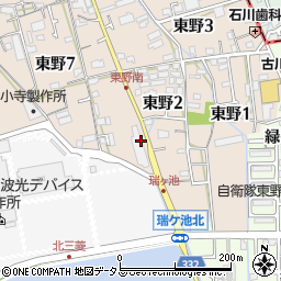 丸美焼肉 東野店周辺の地図