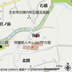 京都府綴喜郡井手町井手弥勒周辺の地図