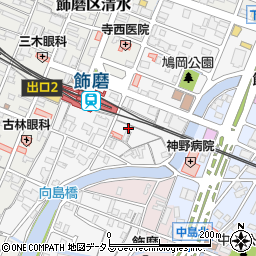 メゾネット　飾磨駅前周辺の地図