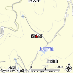 愛知県西尾市東幡豆町（西山谷）周辺の地図