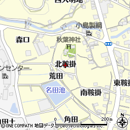 愛知県蒲郡市形原町（北鞍掛）周辺の地図