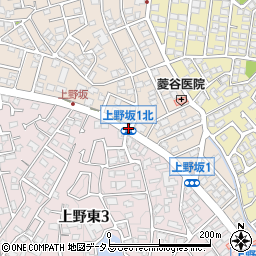 上野坂１北周辺の地図