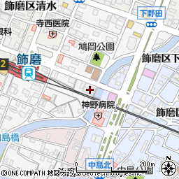 兵庫県姫路市飾磨区玉地1丁目1周辺の地図