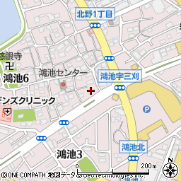 サン薬局　鴻池店周辺の地図