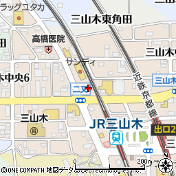 ファミリーマート京田辺三山木店周辺の地図