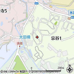 大阪府枚方市宗谷1丁目周辺の地図