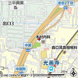 枚方市立駐輪場光善寺自転車駐車場周辺の地図