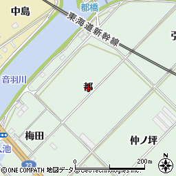 愛知県豊川市御津町下佐脇都周辺の地図