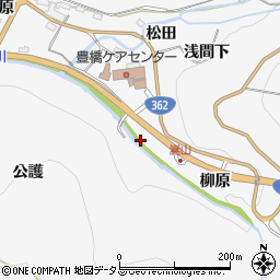 愛知県豊橋市嵩山町（柳原）周辺の地図