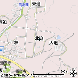 愛知県西尾市鳥羽町北迫周辺の地図