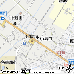 愛知県西尾市一色町野田小島口17周辺の地図