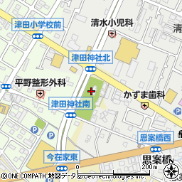 津田天満神社周辺の地図