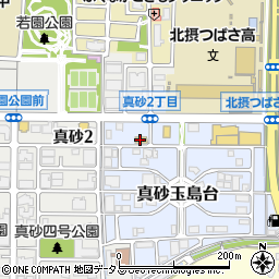 セブンイレブン茨木真砂玉島台店周辺の地図