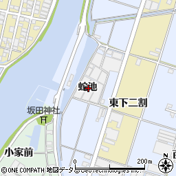 愛知県西尾市一色町藤江蛇池周辺の地図