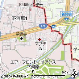 兵庫県伊丹市下河原畑ケ屋周辺の地図