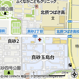 マクドナルド茨木真砂店周辺の地図