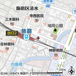 兵庫県姫路市飾磨区玉地1丁目17周辺の地図