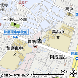 兵庫県姫路市飾磨区中島3周辺の地図