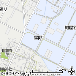 愛知県豊橋市下条東町（星野）周辺の地図