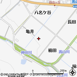 愛知県豊橋市嵩山町亀井周辺の地図