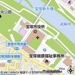 兵庫県宝塚市東洋町1周辺の地図