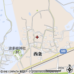 三重県伊賀市西条周辺の地図