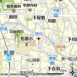 愛知県蒲郡市形原町観音下周辺の地図