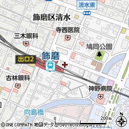 兵庫県姫路市飾磨区玉地1丁目19周辺の地図
