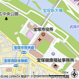 宝塚料理店周辺の地図