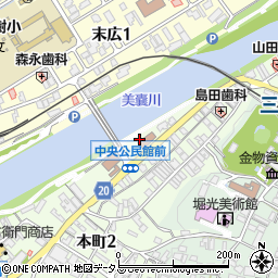 兵庫県三木市本町2丁目1周辺の地図