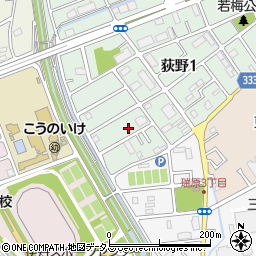 兵庫県伊丹市荻野1丁目165周辺の地図